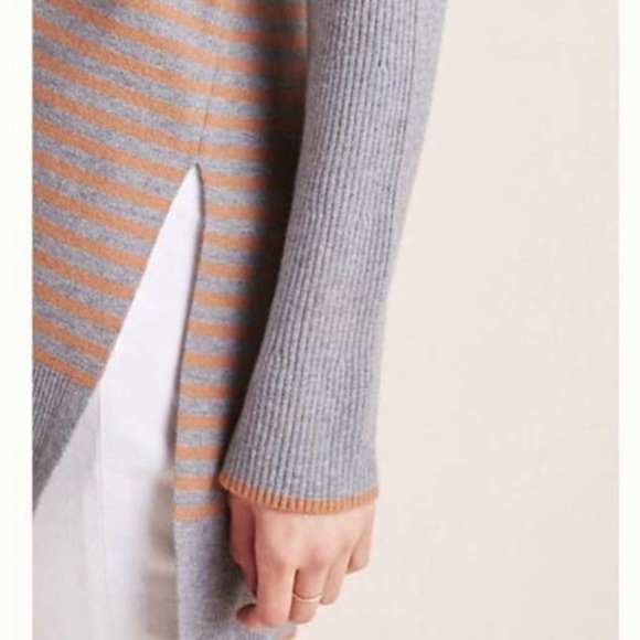 Anthropologie Stripe Elise Off Shoulder Ribbed Tunic - Picture 3 of 9